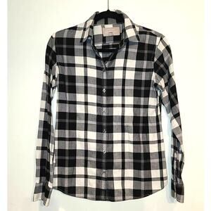 Banana Republic soft wash plaid button down shirt - xs